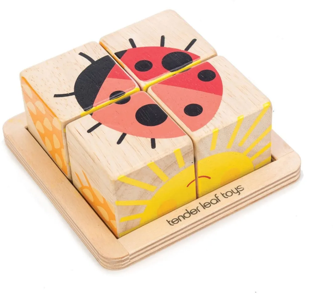 Tender Toys Blokpuzzel Lieveheersbeestje Hout 4-delig