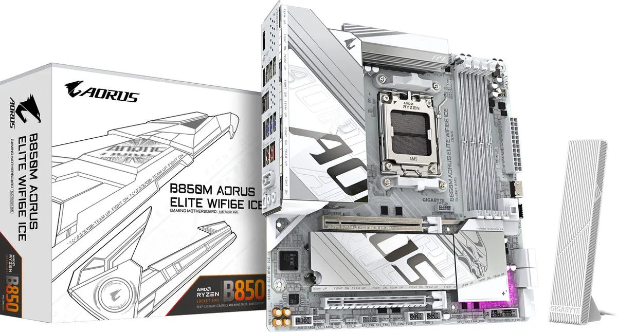 Gigabyte B850M Aorus Elite Wifi6E Ice AM5 - microATX