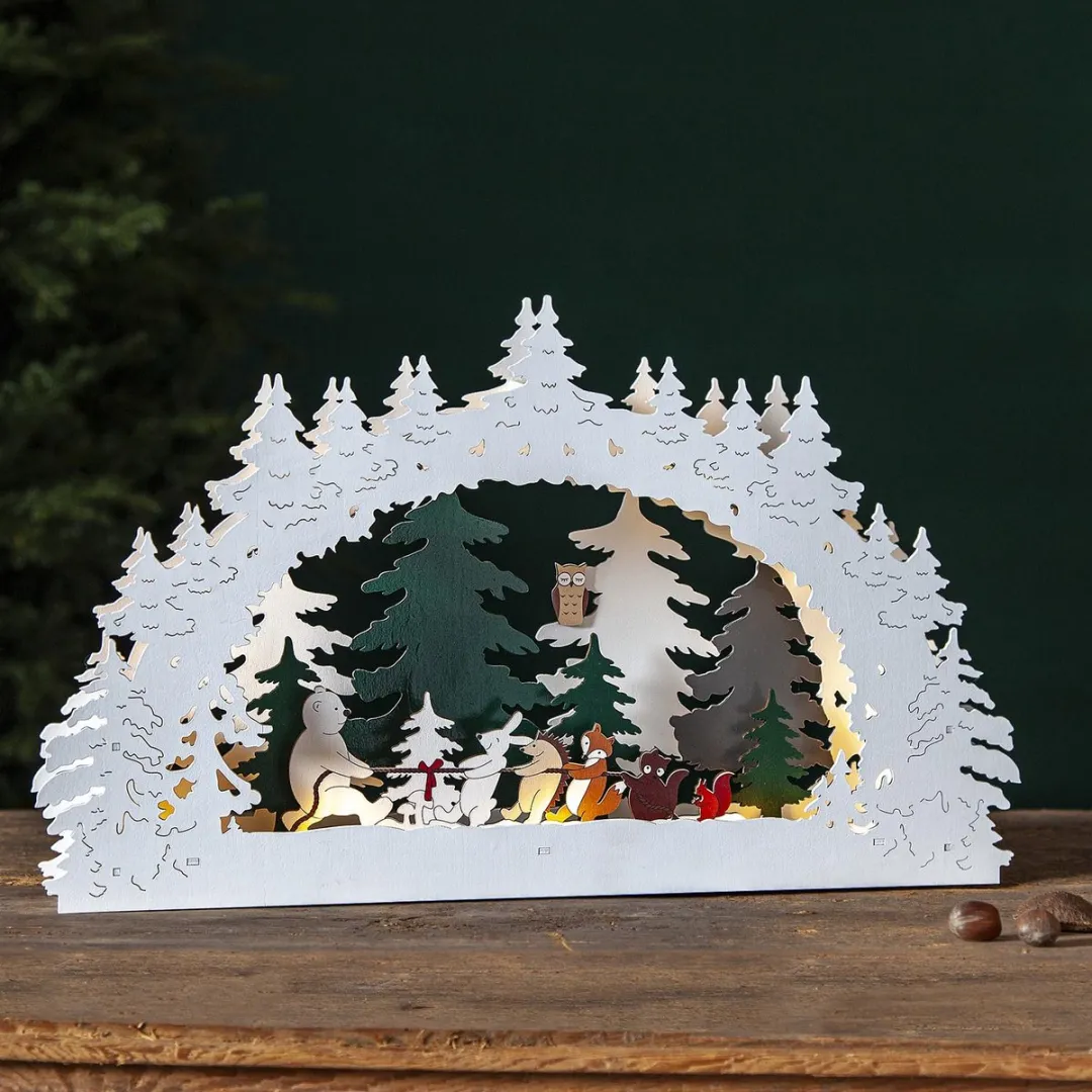 Star Trading LED Kaarsenboog Forest Friends - Multicolor