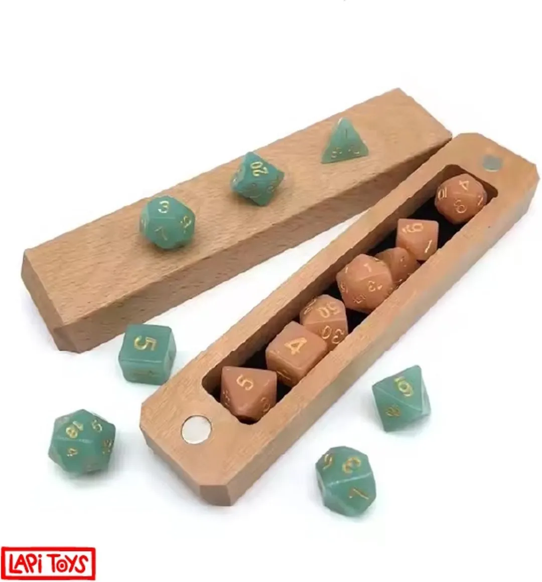 Lapi Toys DnD Dice Set 7-delig - Acryl - Oranje