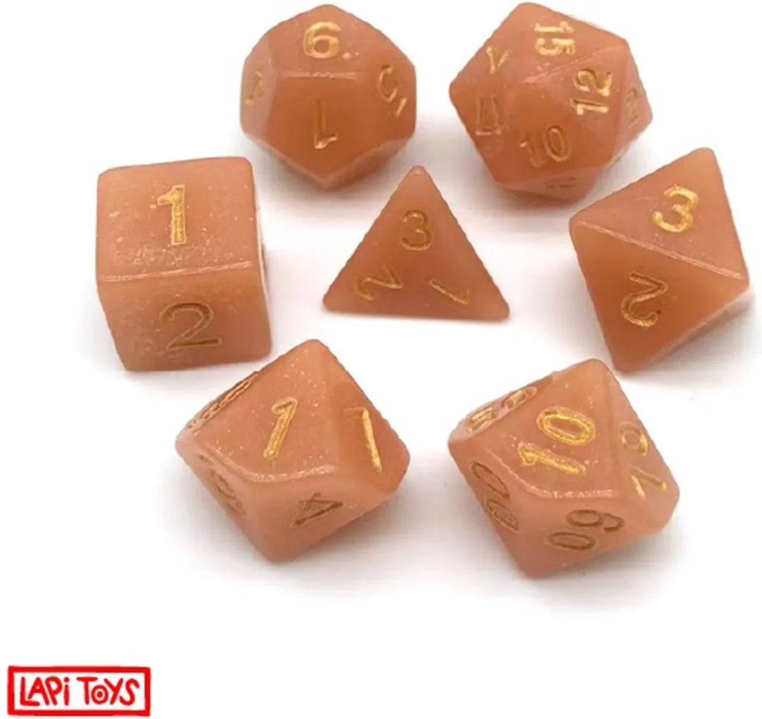 Lapi Toys DnD Dice Set 7-delig - Acryl - Oranje