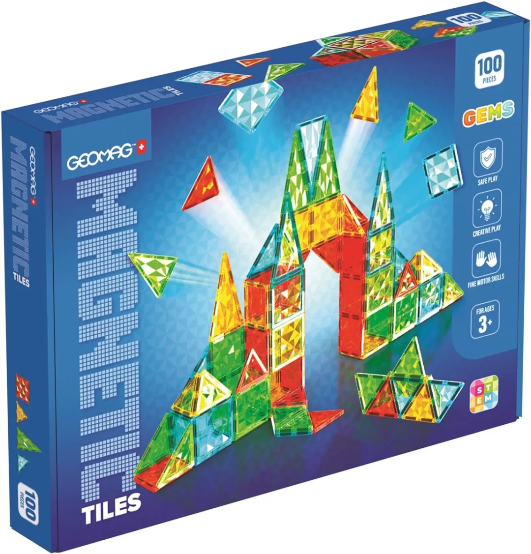 Geomag Magnetic Tiles Gems 100 Stuks