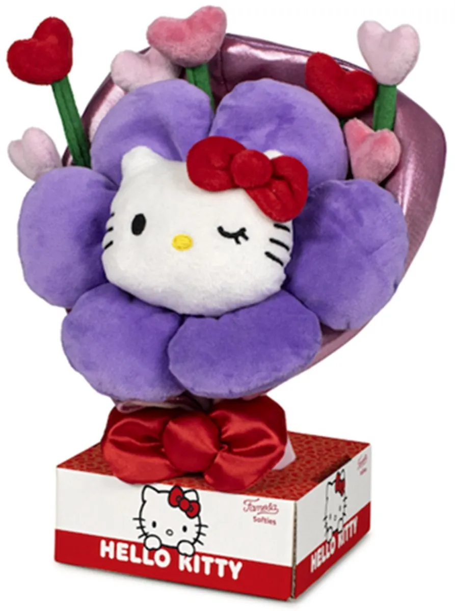Hello Kitty 30cm Bouquet Plush - Roze/Wit/Paars/Rood