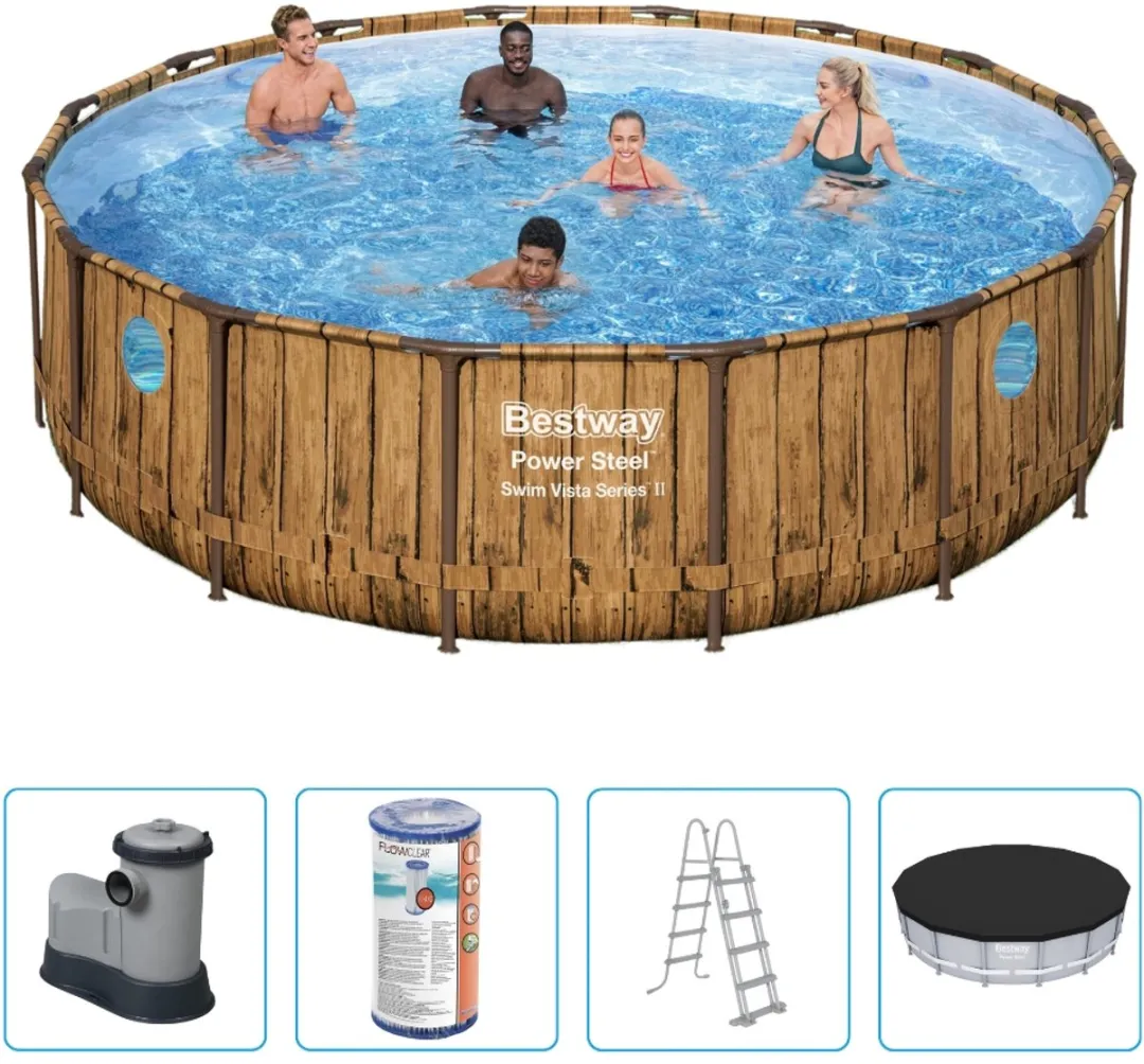 Bestway Power Steel Swim Vista Zwembad 488x122cm