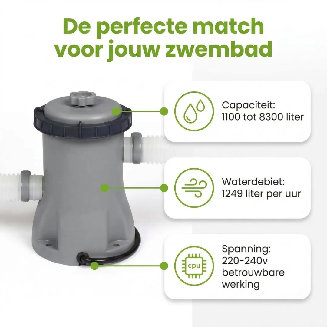 Bestway Flowclear 58381 Filterpomp 1249L/h - 32mm