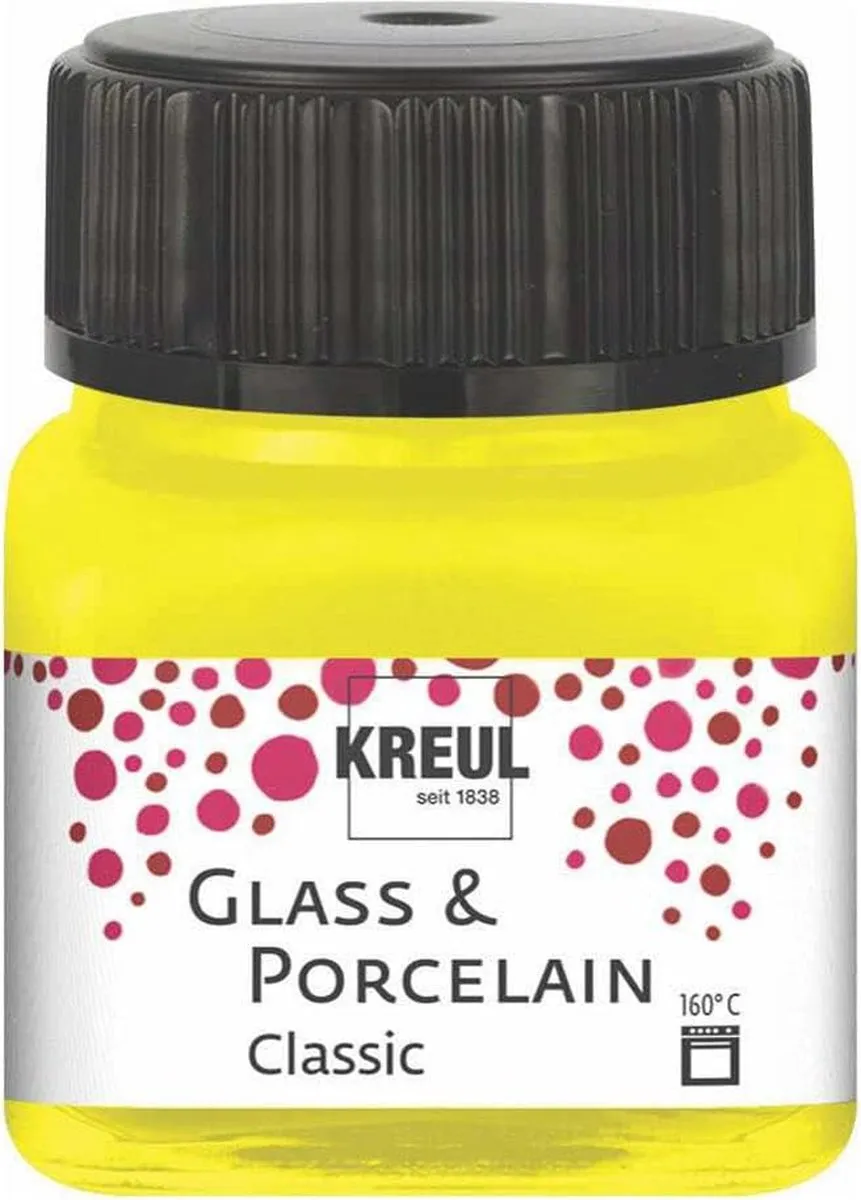 Kreul Glasverf Porseleinverf Kanariegeel 20ml