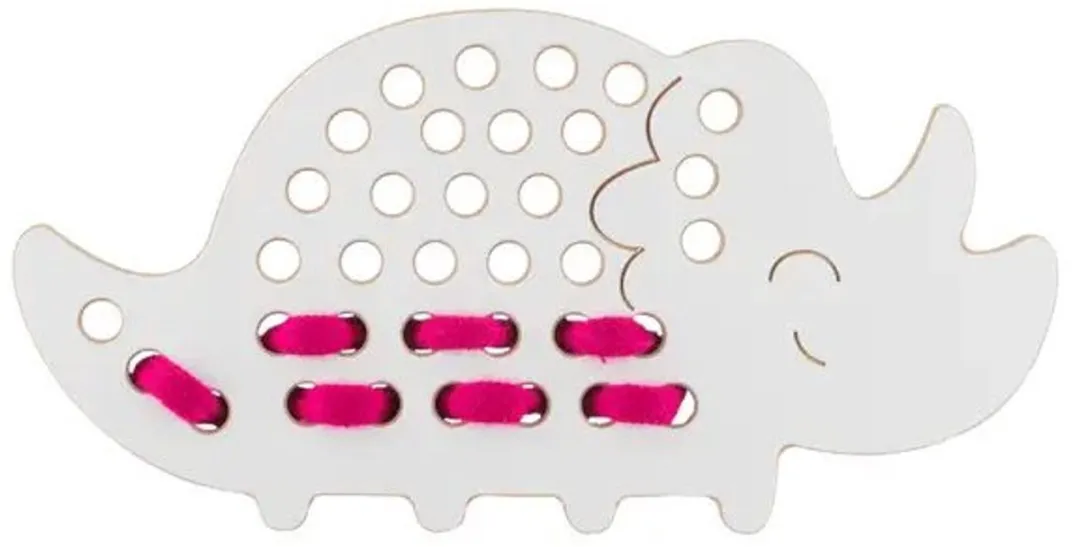 Milin Toys Trixie the Dinosaur Inrijgplank - Wit