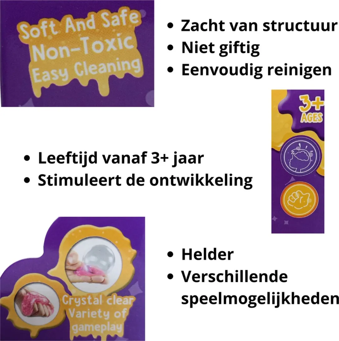Jonotoys Kidsfun Slijm 12 Potjes - 45g Meerkleurig