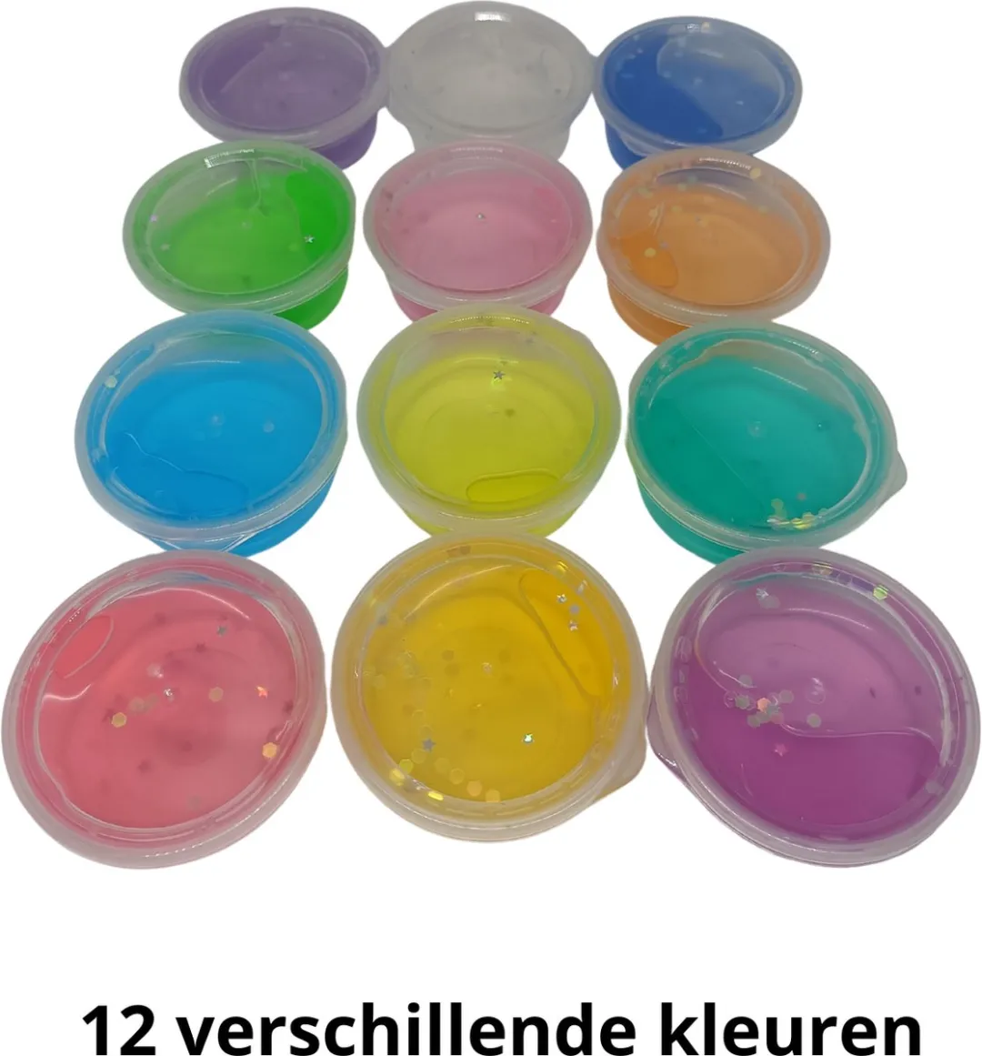 Jonotoys Kidsfun Slijm 12 Potjes - 45g Meerkleurig