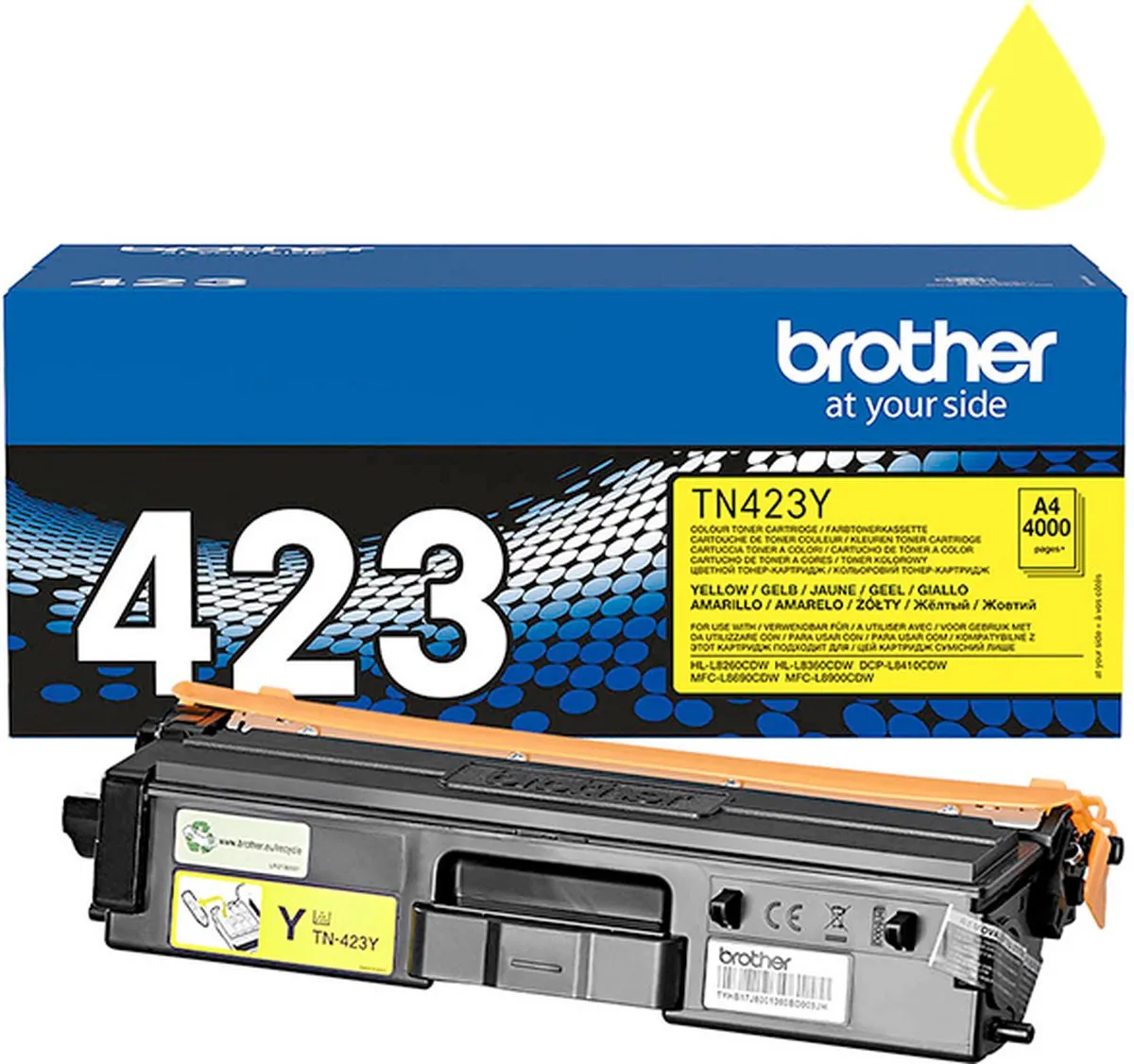 Brother TN423Y Tonercartridge Geel - 18.500 pagina's