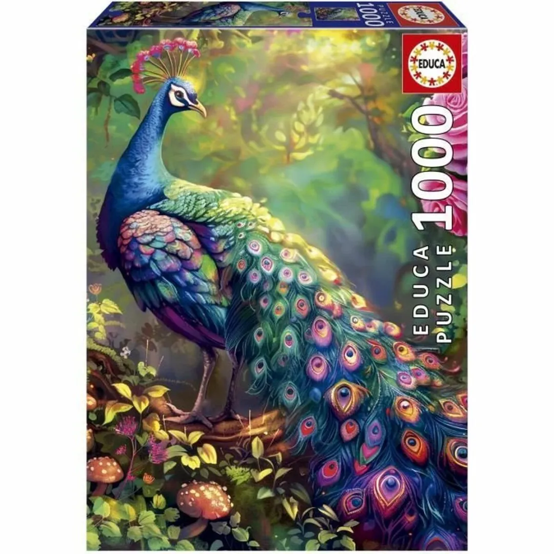Educa Pauw in de Tuin Legpuzzel 1000 Stuks - Meerkleurig