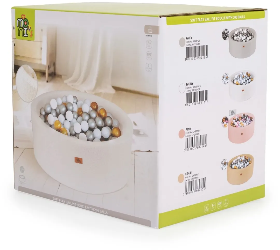 Moni Toys Ballenbak Beige 112364 - 200 Ballen