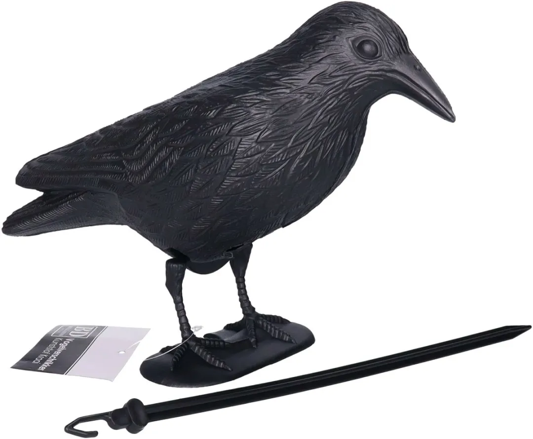 Bellatio Design Raaf Horror Decoratie - 35cm - Zwart