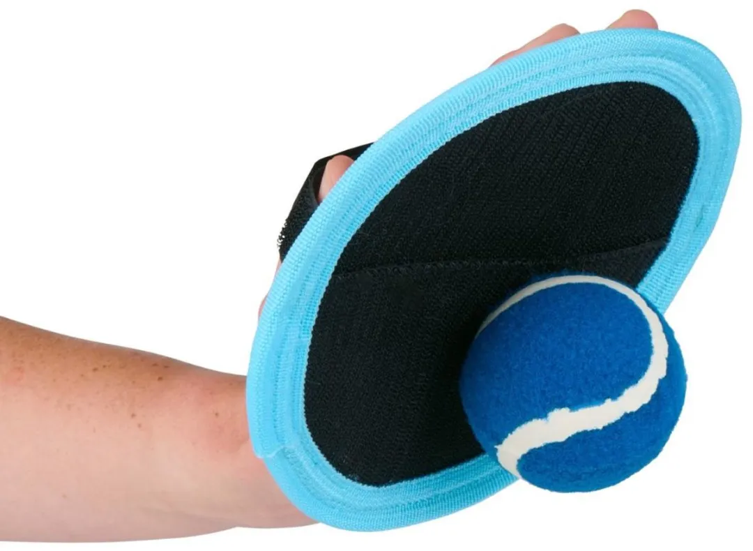 Eddy Toys Klittenband Vangspel - 2 Vangers & Tennisbal - Blauw