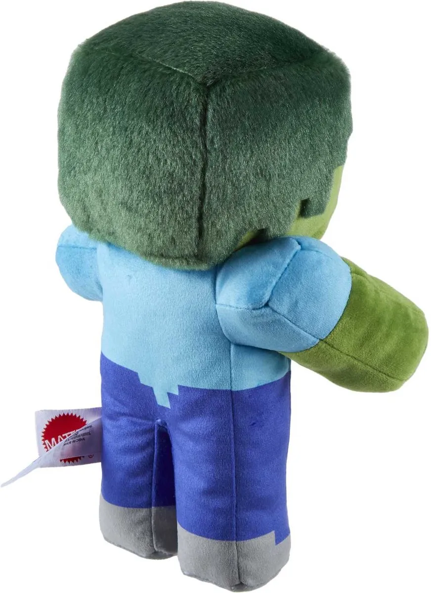 Mattel Minecraft Zombie Pluche - 23 cm - Multicolors