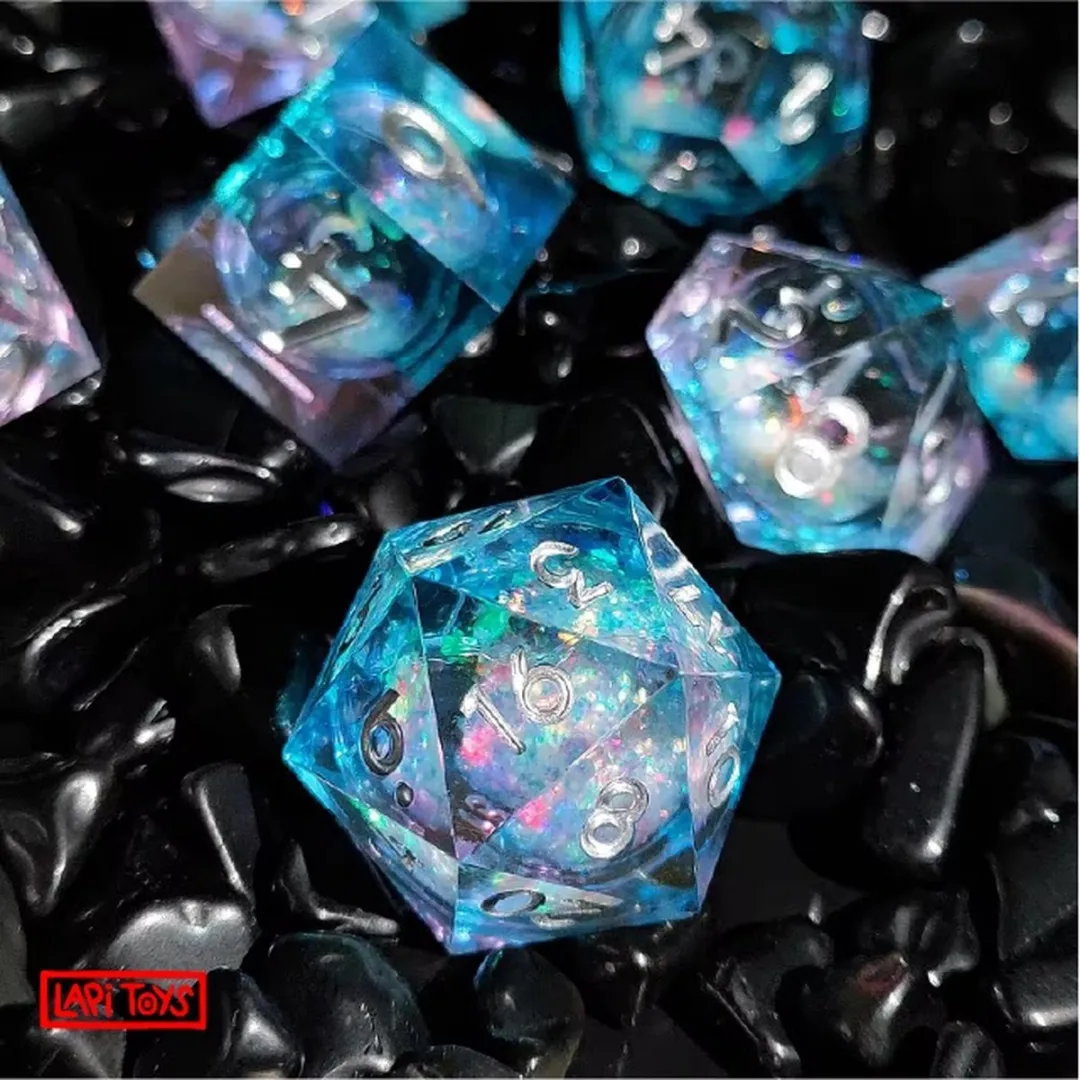 Lapi Toys D&D Dobbelstenen Set 7 Stuks - Blauw/Paars