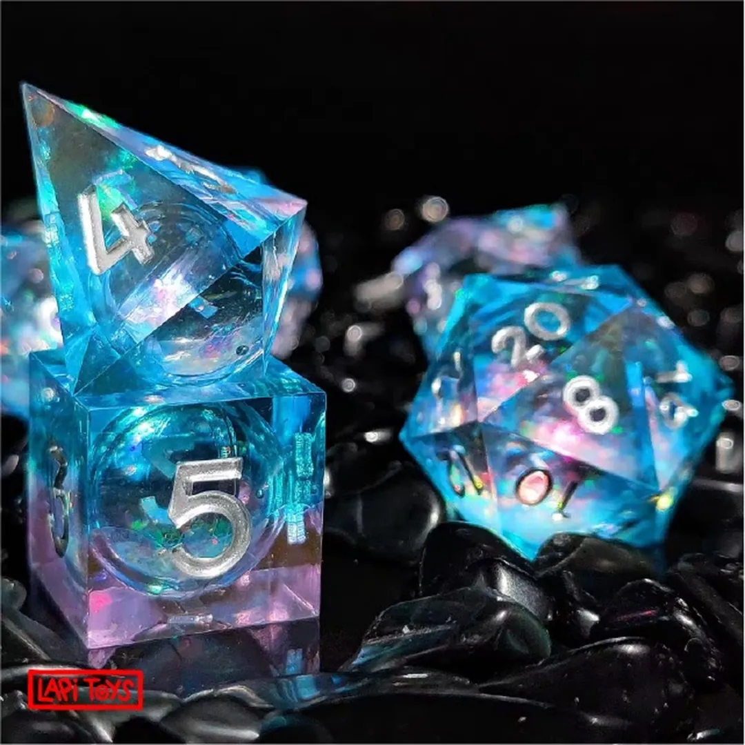 Lapi Toys D&D Dobbelstenen Set 7 Stuks - Blauw/Paars