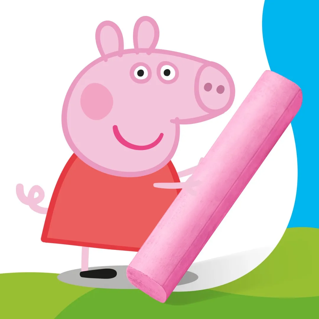 STAEDTLER Peppa Pig Noris Junior Stoepkrijt - 6 Stuks