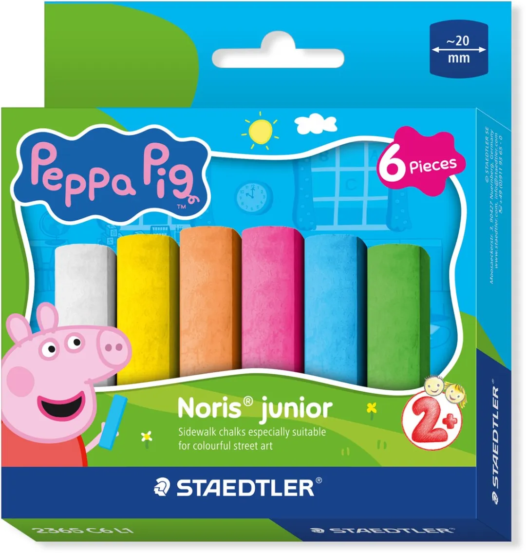 STAEDTLER Peppa Pig Noris Junior Stoepkrijt