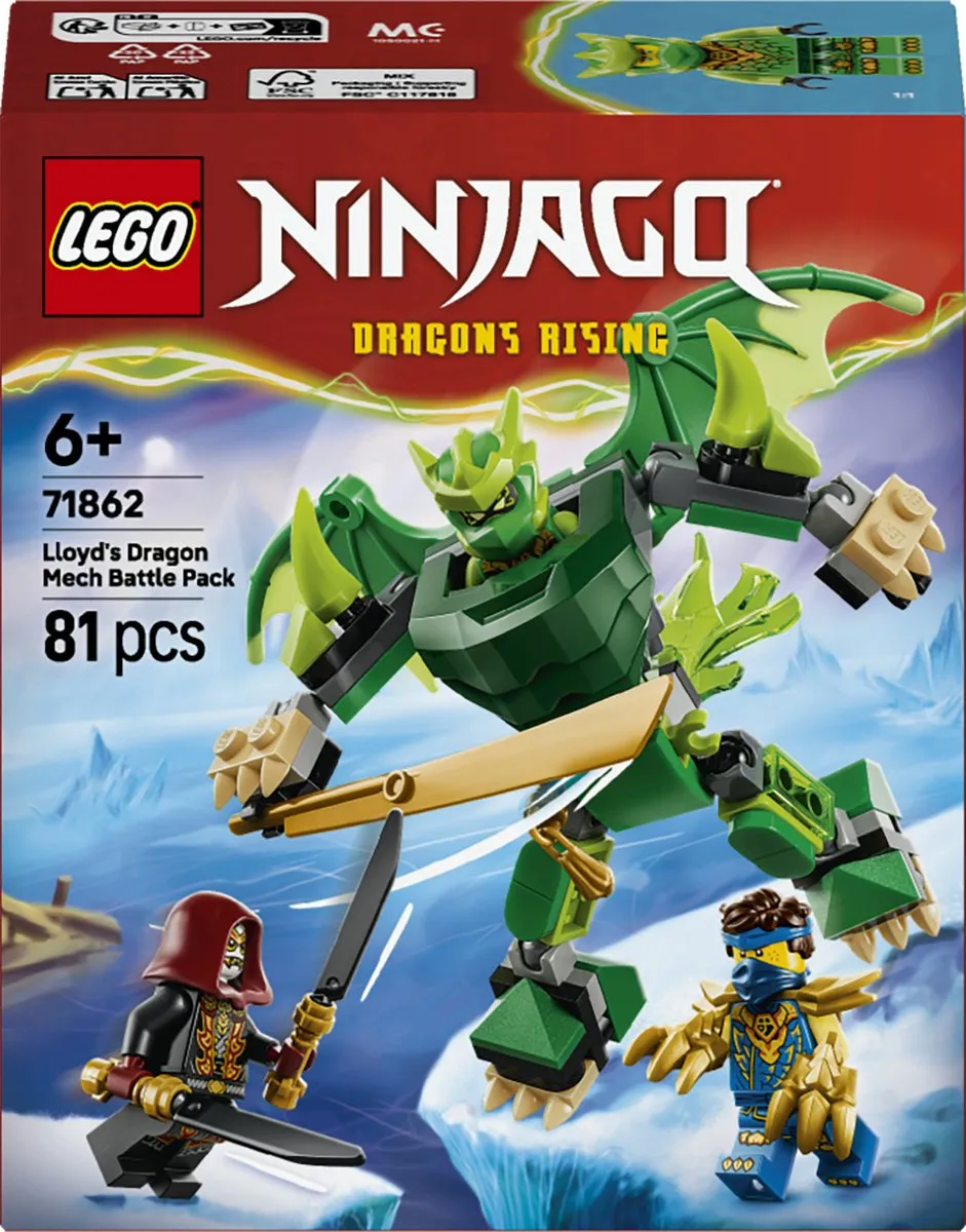 LEGO Ninjago Lloyds Drakenmecha Strijdpakket 71862 - 81 Stukken