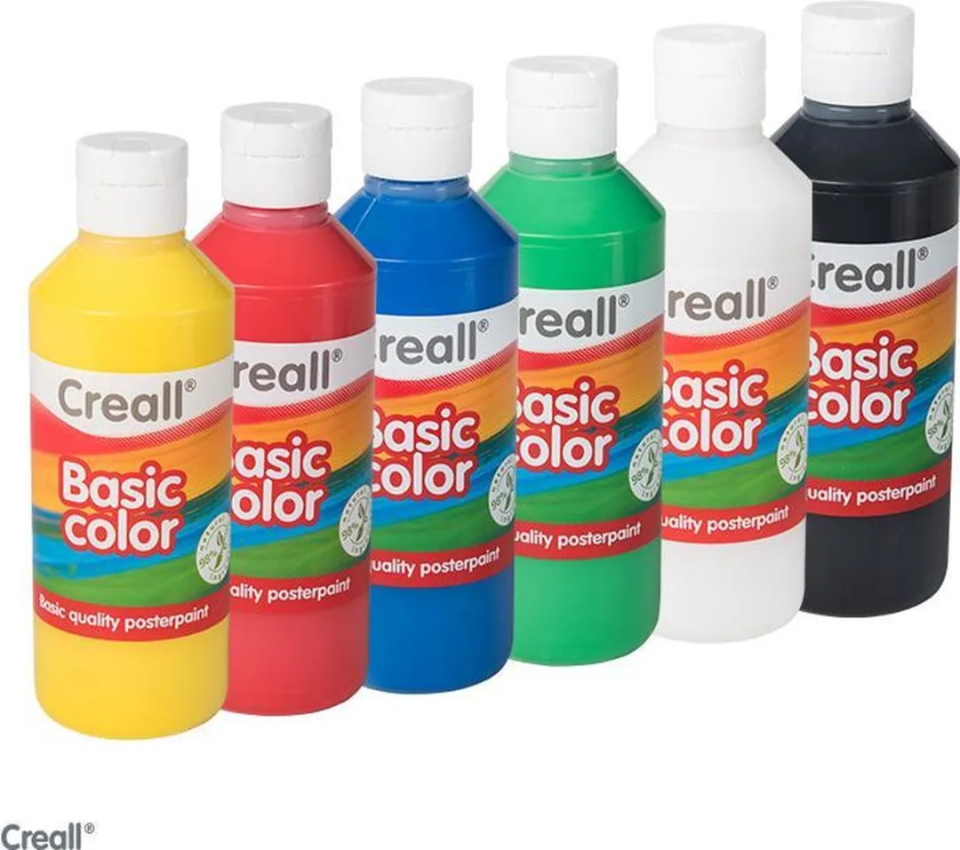 Creall Plakkaatverf Basic 6 Kleuren 1500ml