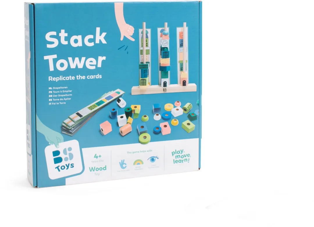 BS Toys Stapeltorens GA370 - Hout - Multi