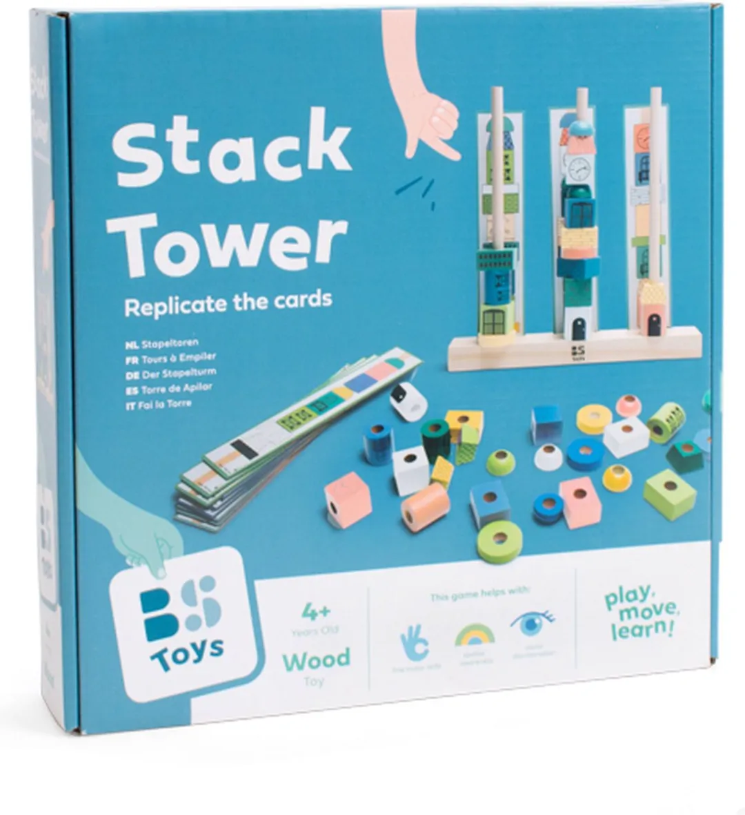 BS Toys Stapeltorens GA370 - Hout - Multi