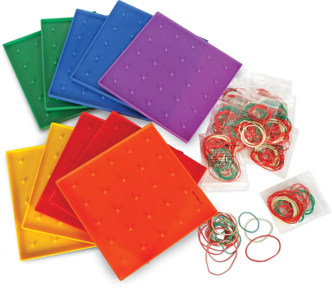 Learning Resources 5x5 Pin Geoboards Set - 10 Stuks - Meerkleurig