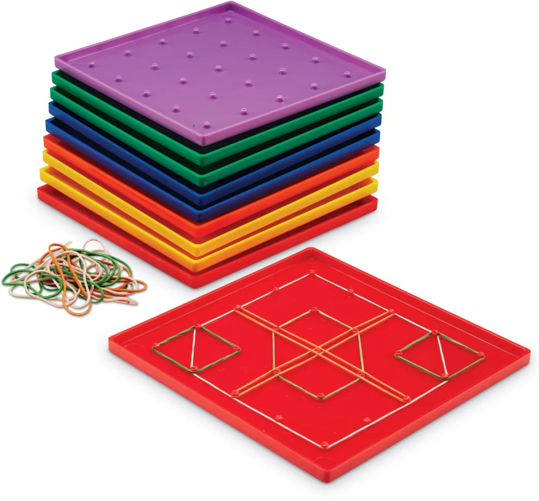 Learning Resources 5x5 Pin Geoboards Set