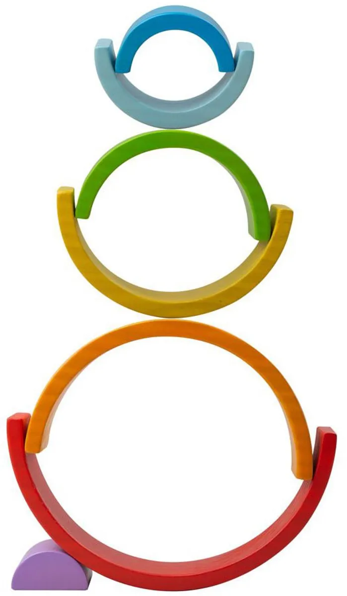 BIGJIGS Houten Regenboog Klein - 7 Stuks