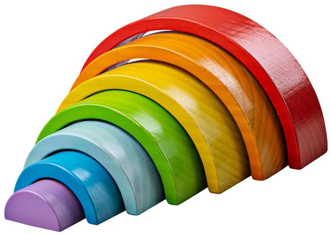 BIGJIGS Houten Regenboog Klein