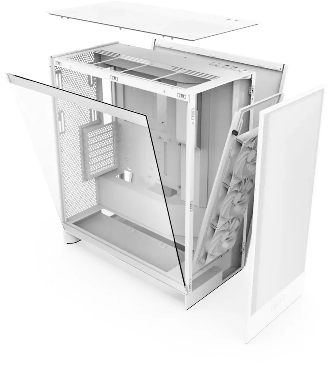 NZXT H7 Flow Midi Tower - Wit