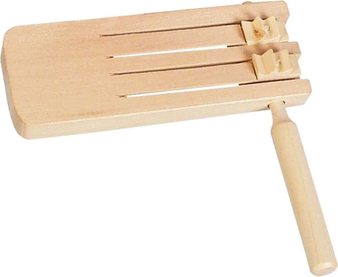 Goki Ratel Dubbel Muziekinstrument - 15,5x1,5x9,5 cm - Hout