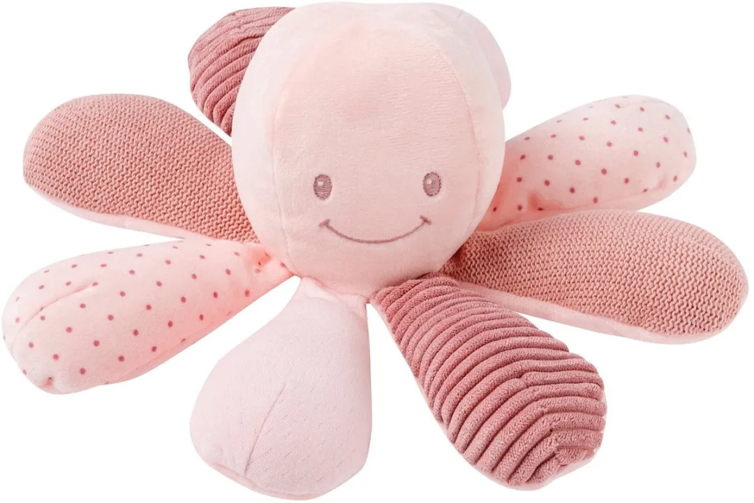Nattou Octopus Lapidou Activiteitenknuffel 25cm - Roze