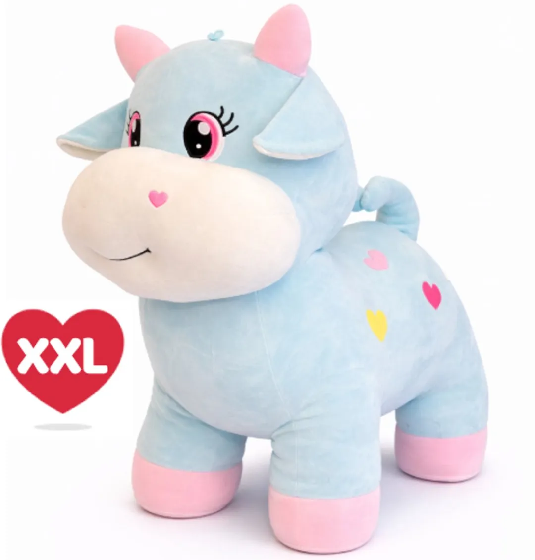 Topknuffels Squishy Koe Pluche XXL 90cm