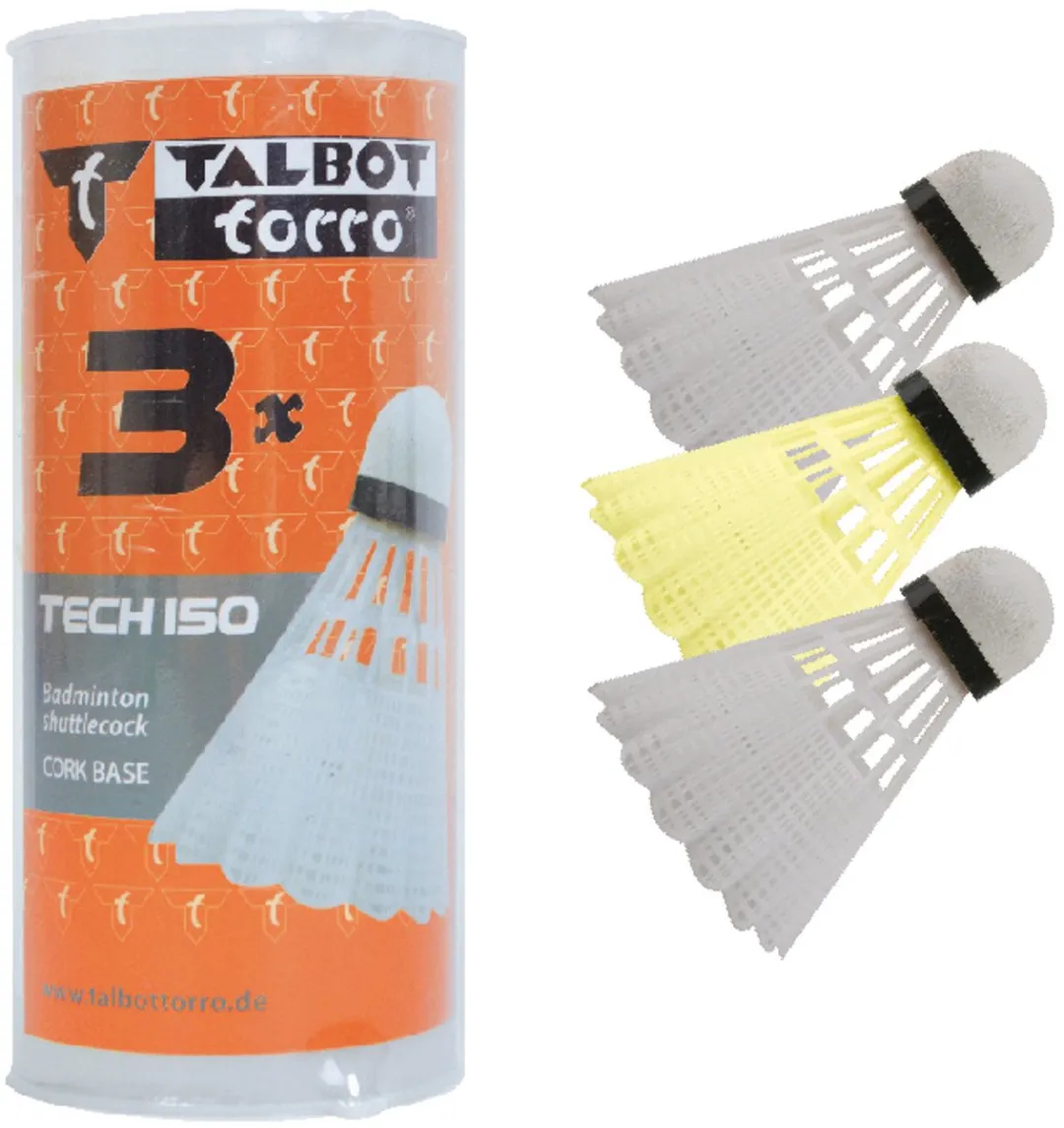 Schildkröt Tech150 Badminton Shuttlecocks - 3 Stuks - Meerkleurig