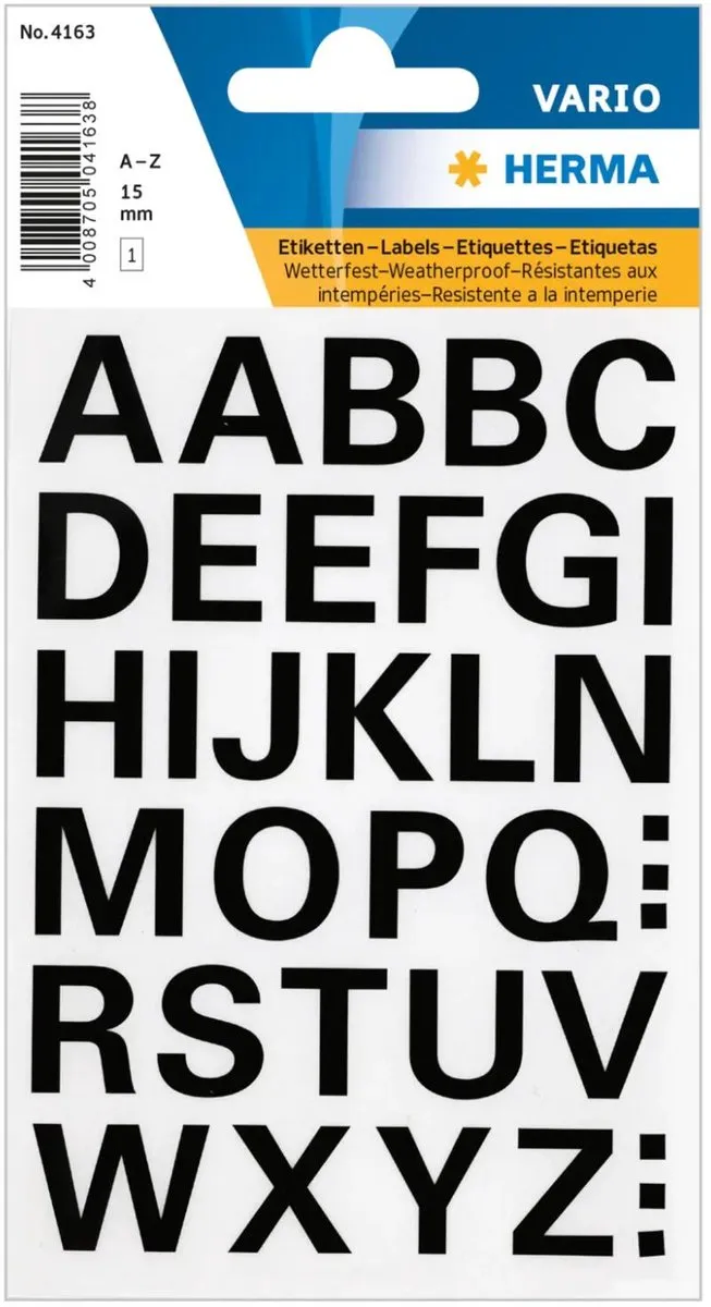 Herma Alfabet Stickers A-Z 32 Stuks