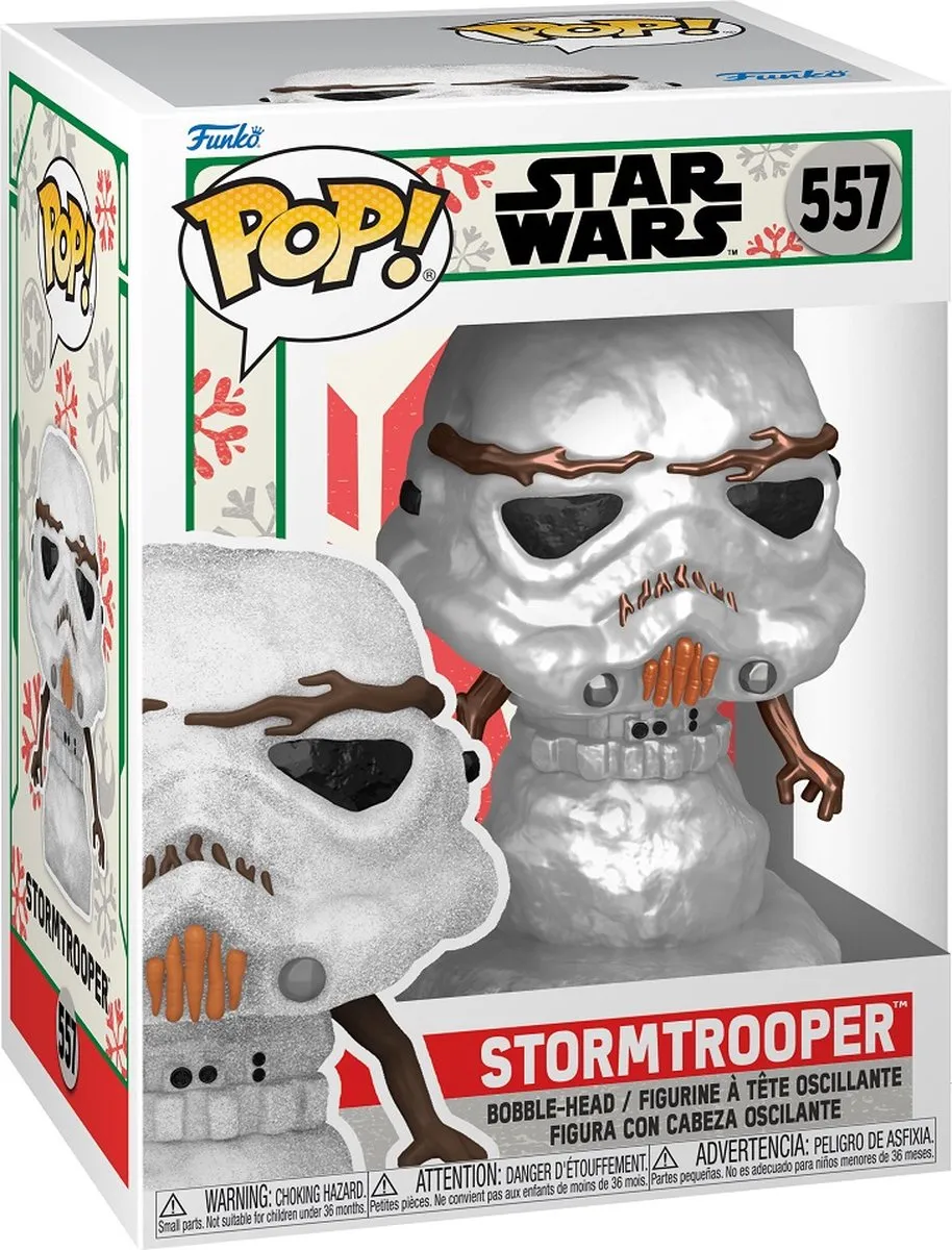 Funko Pop! Star Wars Holliday Tee Box Stormtrooper Snowman Metallic - Maat S
