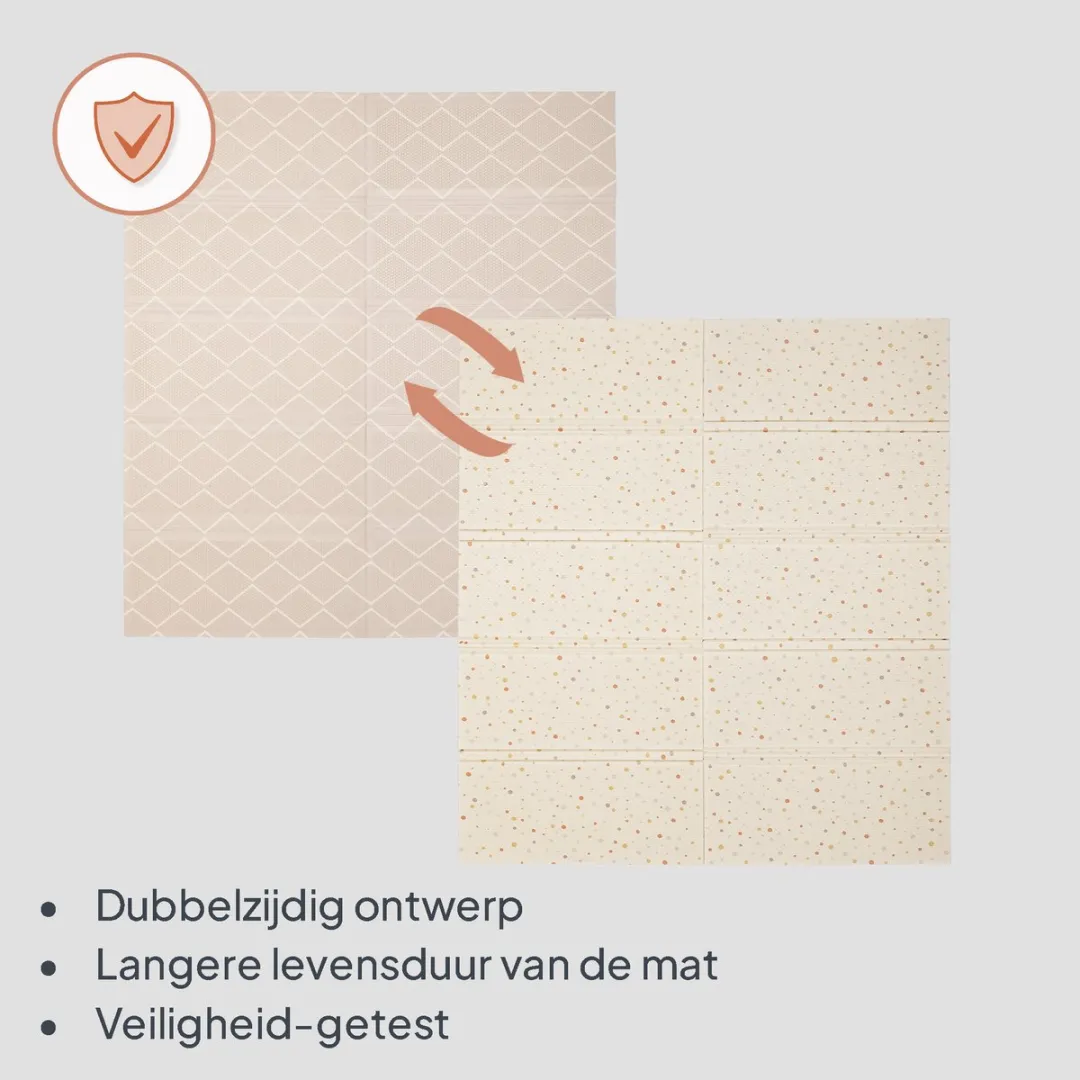 Lionelo Zora Speelmat Babygym 180x200cm - Beige - afbeelding 6 van 6