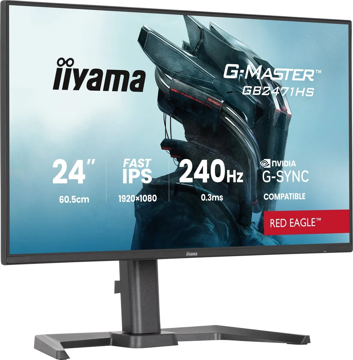 iiyama G-Master GB2471HS-B1 Monitor 24" - Full HD - 240Hz - IPS - G-Sync