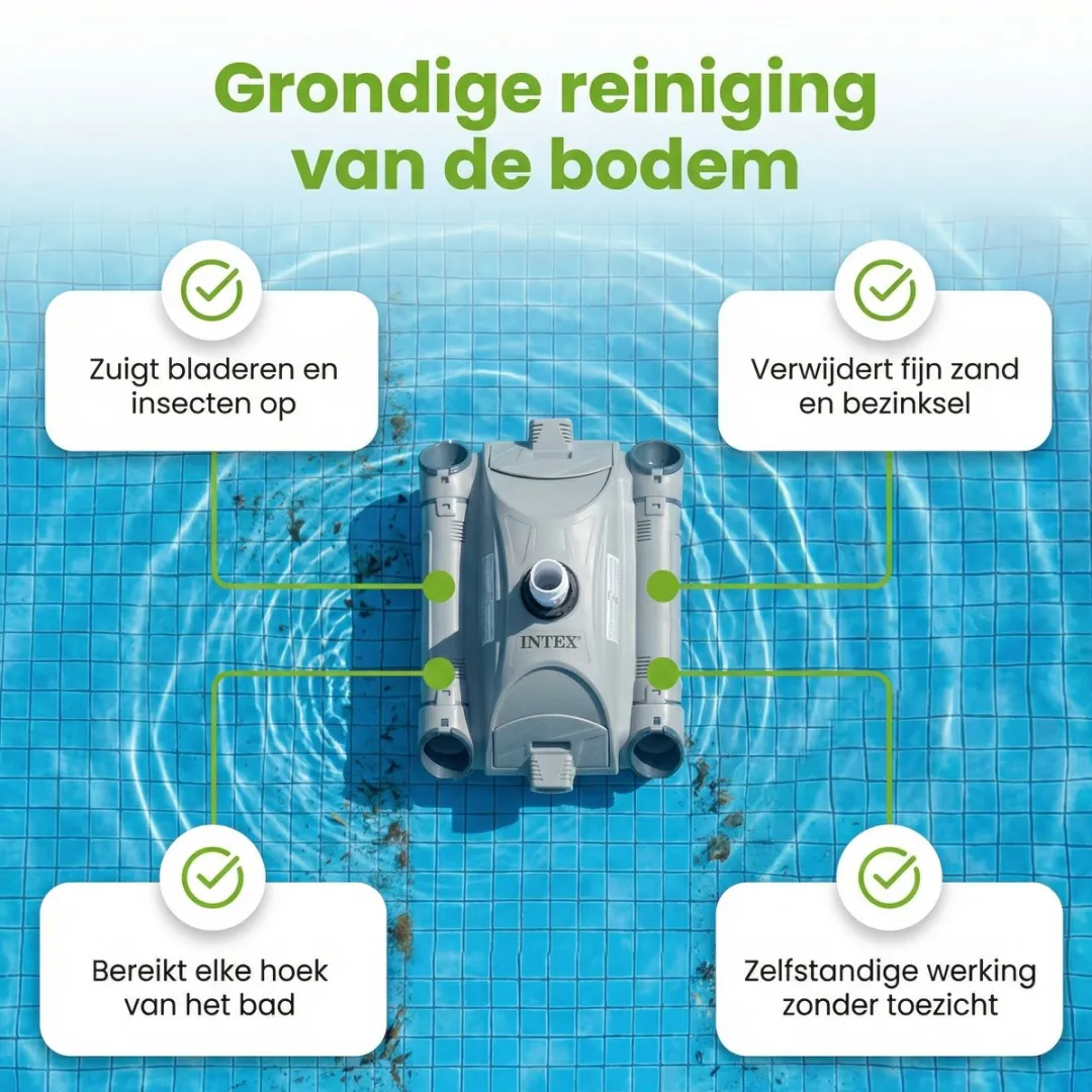 Intex 28001 Automatische Bodemstofzuiger - Grijs