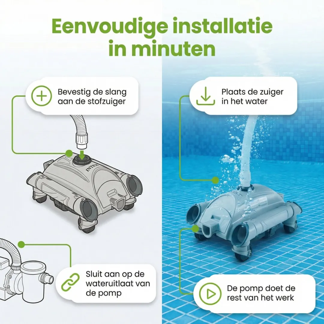 Intex 28001 Automatische Bodemstofzuiger - Grijs