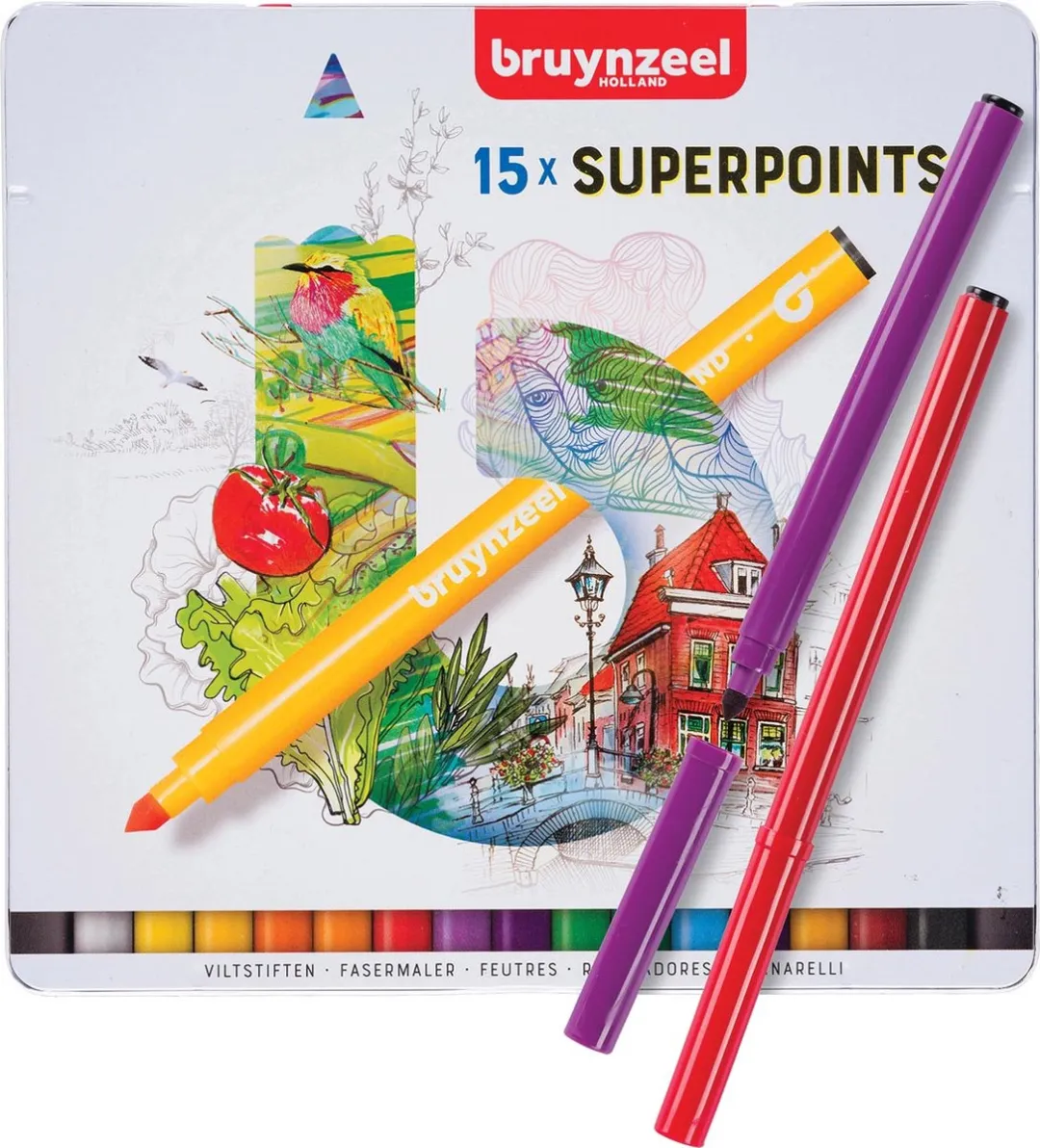 Bruynzeel Expression Super Points Viltstift - 6 Stuks