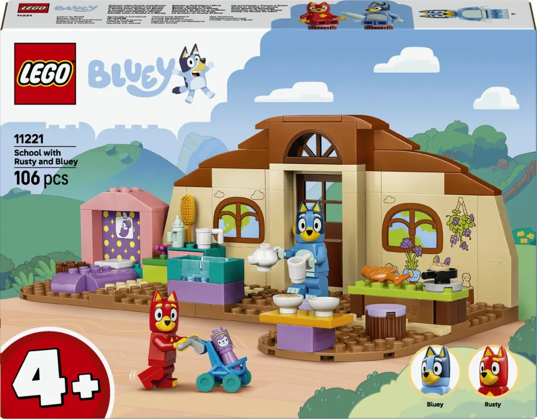 LEGO Bluey School met Rusty en Bluey 11221 - Bouwset 106 Stuks - Meerkleurig