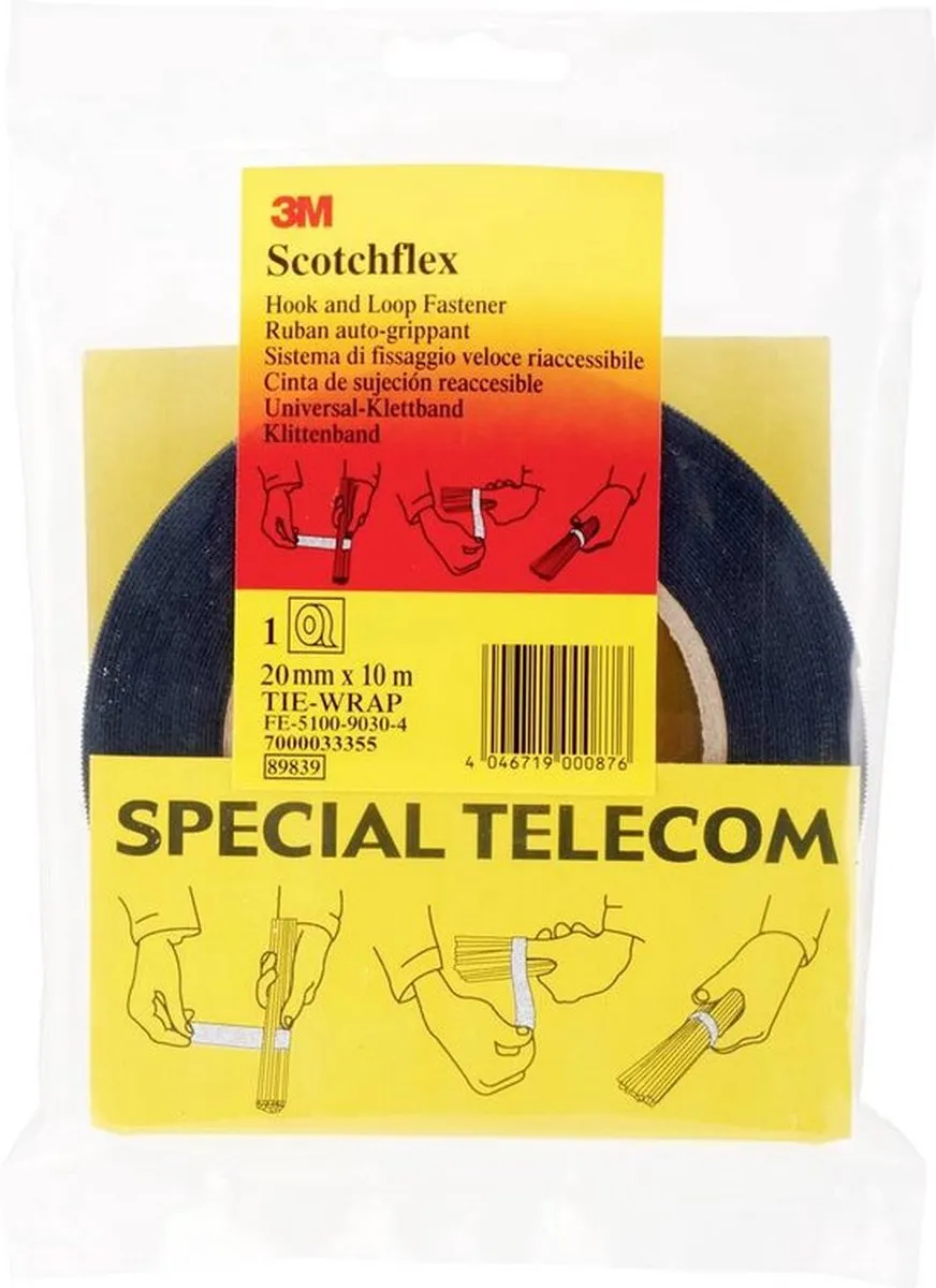 3M Scotchflex Dubbelzijdig Klitteband 20mm