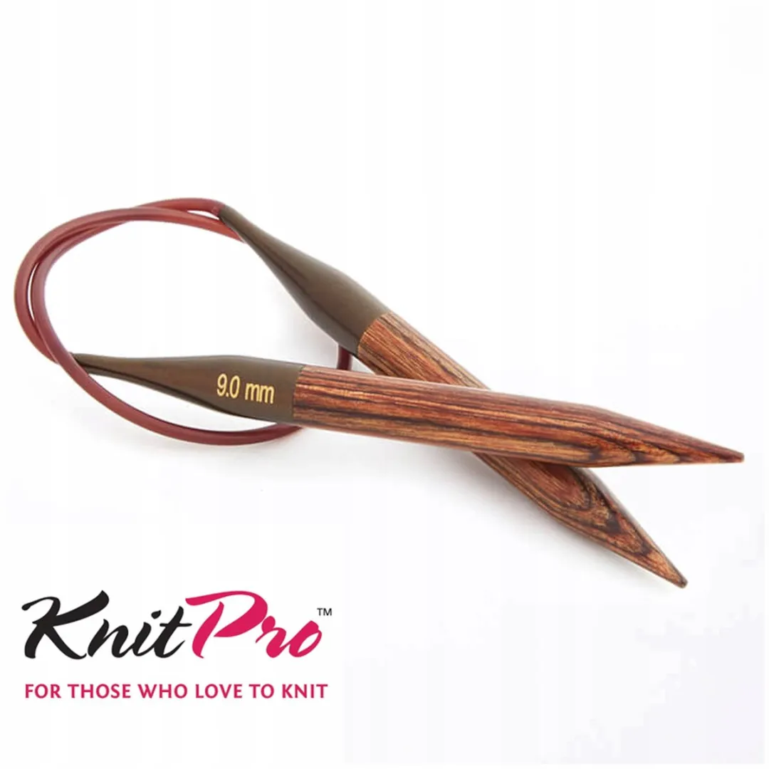 KnitPro Ginger Houten Rondbreinaalden 10mm 100cm - Bruin