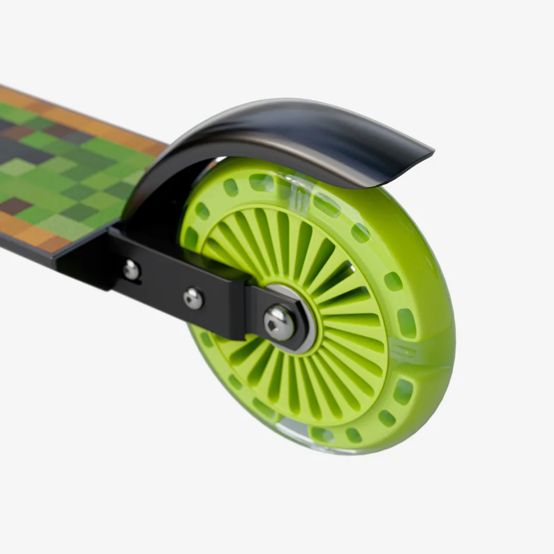 Tulano Zigzag 35 Kinderstep - Groene opvouwbare step met LED-wielen