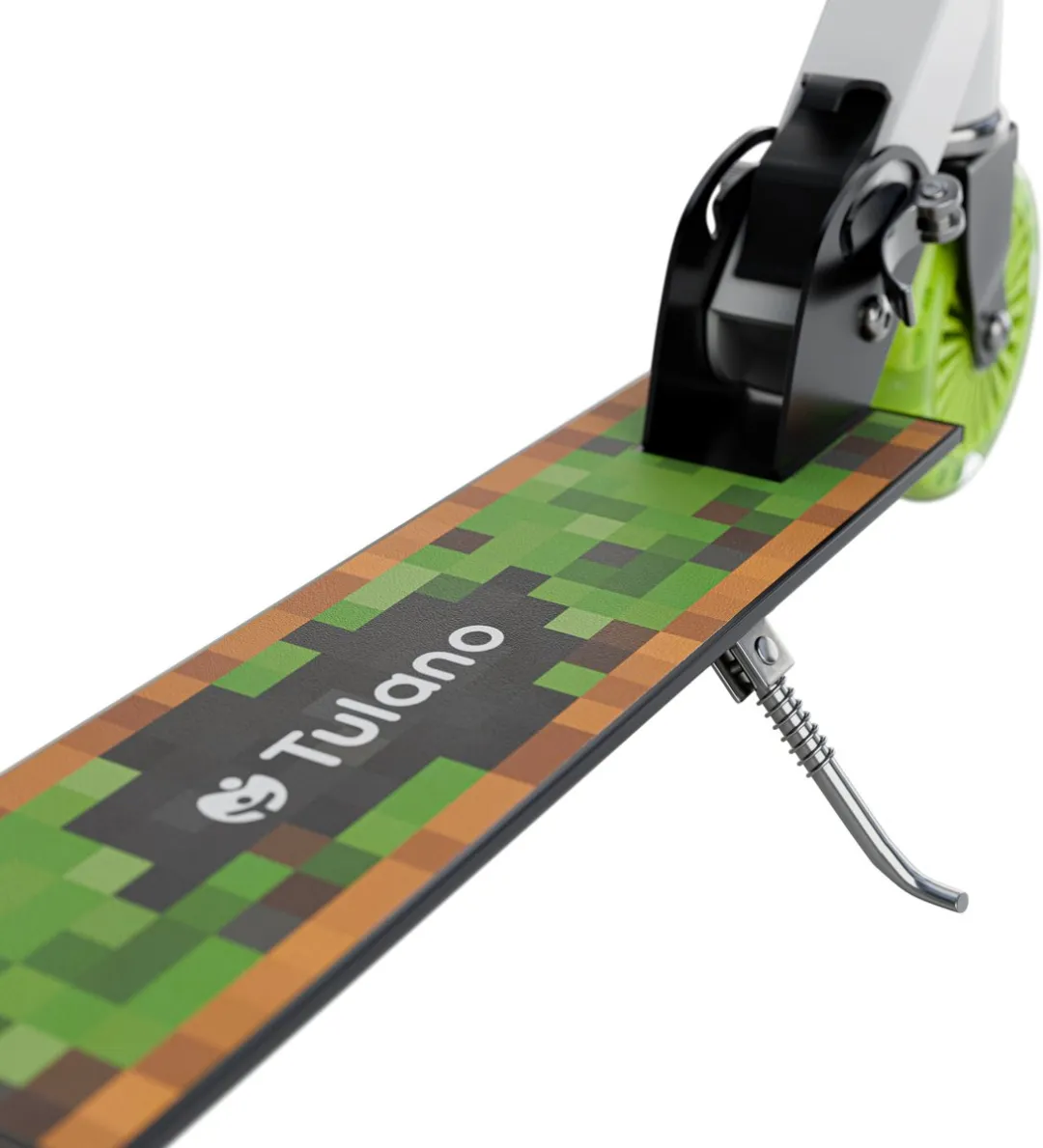Tulano Zigzag 35 Kinderstep - Groene opvouwbare step met LED-wielen