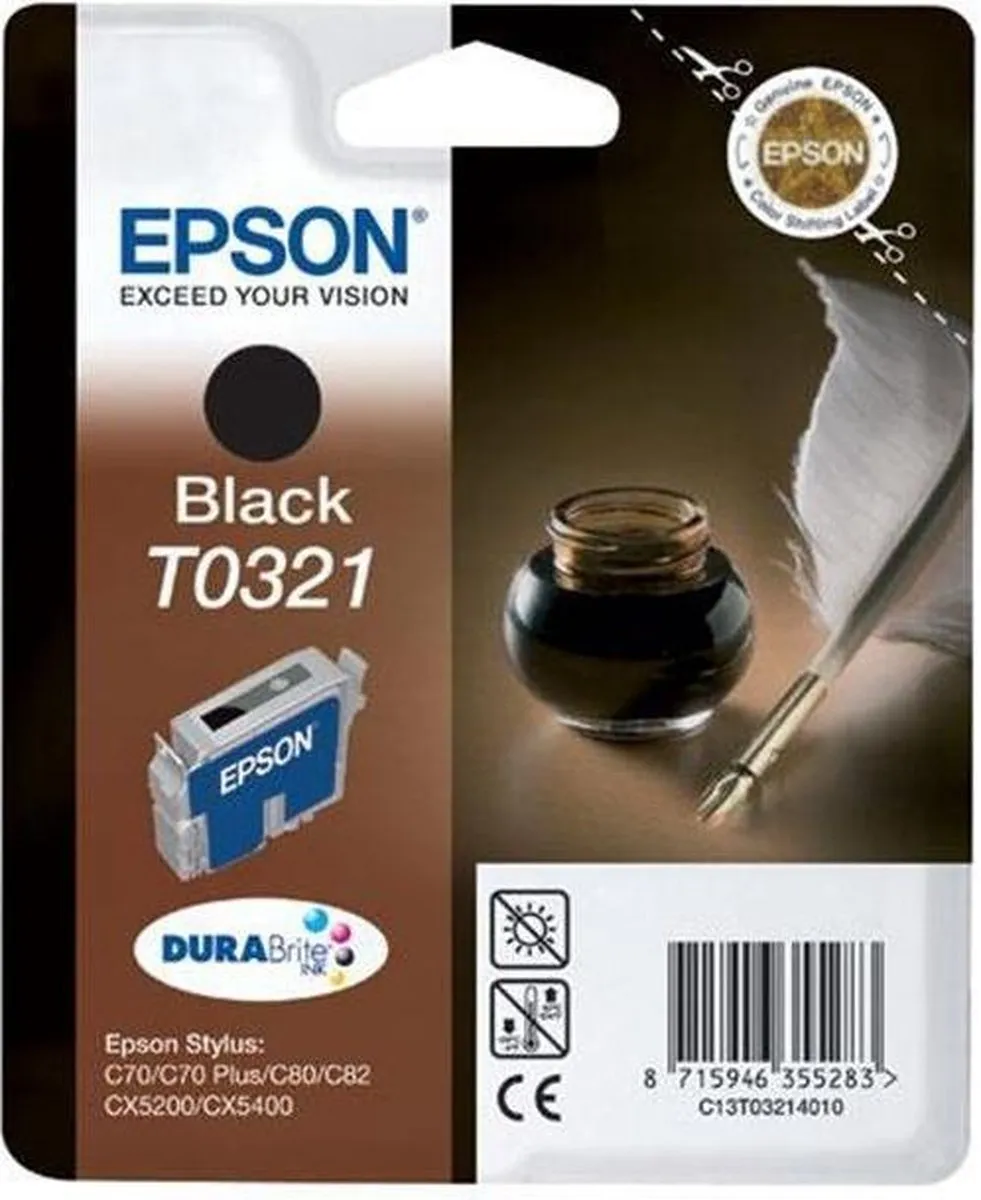 Epson T0321 Inktcartridge Zwart