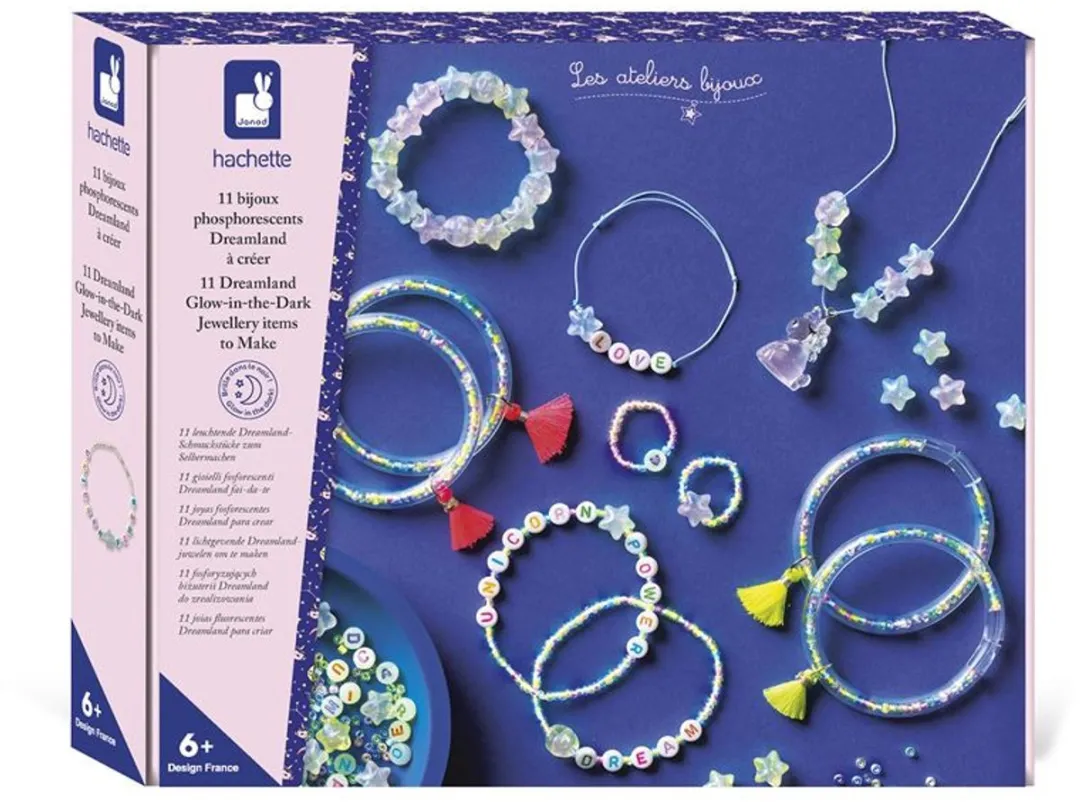 Janod Atelier Bijoux Sierradenset - Glow in the dark - 11-delig - Multikleur